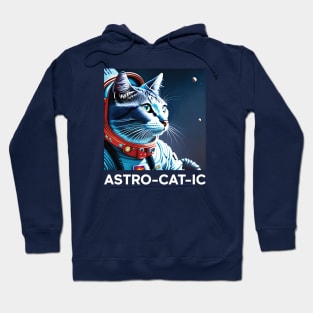 Astro-Cat-ic Digital Art Print Hoodie